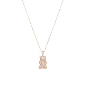 COLLAR TEDDY BEAR CON PIEDRAS GOLD