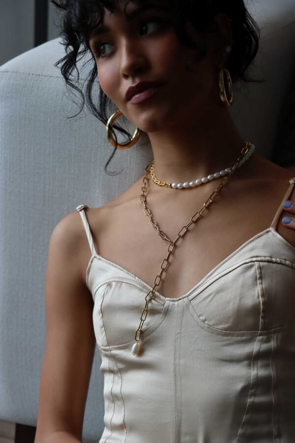 COLLAR ROYAL DOUBLE LINK PEARL - Image 2