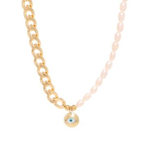 COLLAR OJO MÍSTICO CON PERLAS